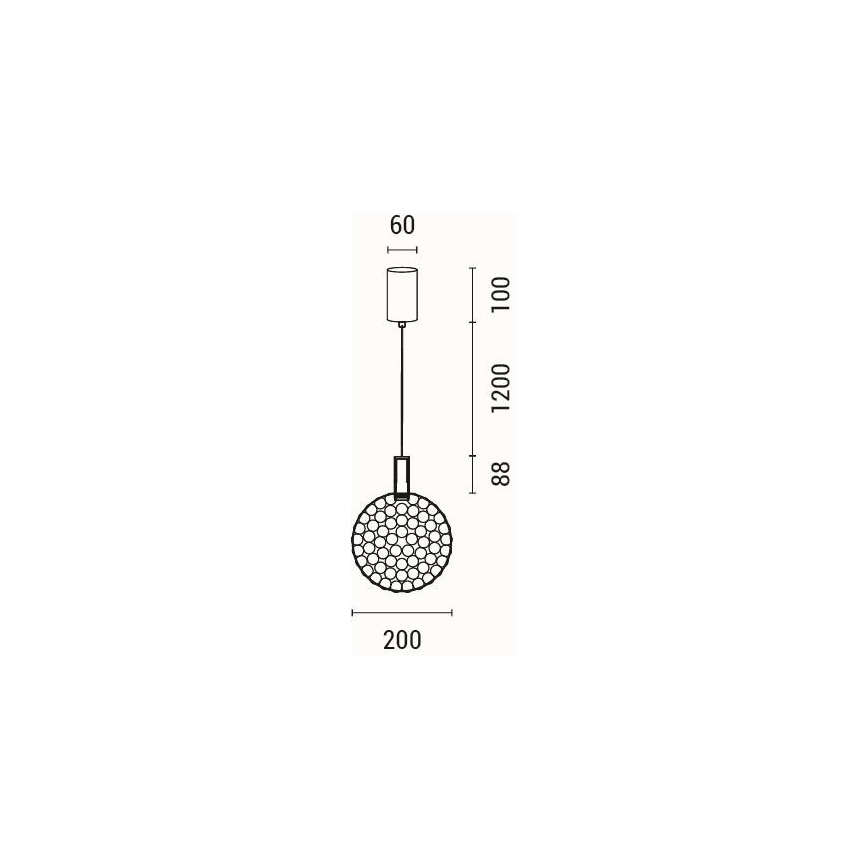 LED-Hängeleuchte LED/6,3W/230V 3000K glänzendes Chrom d 20 cm