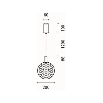 LED-Hängeleuchte LED/6,3W/230V 3000K glänzendes Chrom d 25 cm