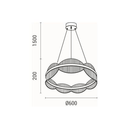LED-Hängeleuchte LED/60W/230V 3000K