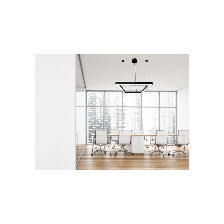 LED-Hängeleuchte LED/70W/230V 4000K 100x100 cm schwarz