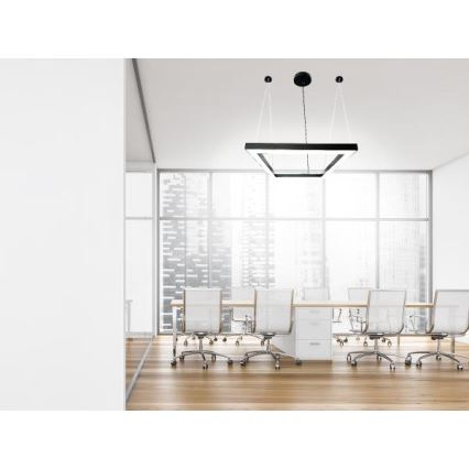 LED-Hängeleuchte LED/70W/230V 4000K 100x100 cm schwarz