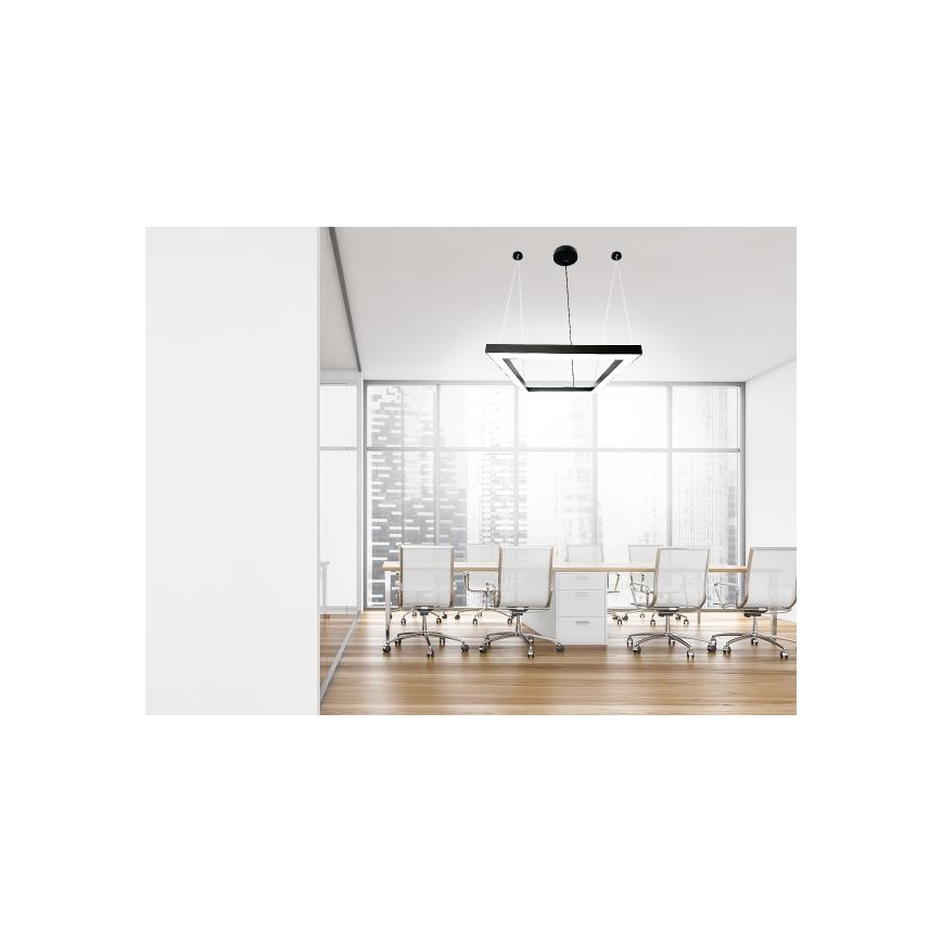 LED-Hängeleuchte LED/70W/230V 4000K 100x100 cm schwarz