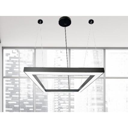 LED-Hängeleuchte LED/70W/230V 4000K 100x100 cm schwarz