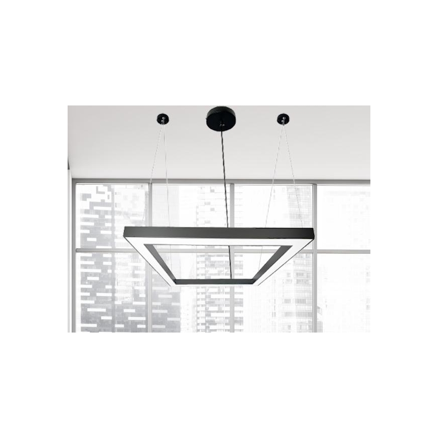 LED-Hängeleuchte LED/70W/230V 4000K 100x100 cm schwarz