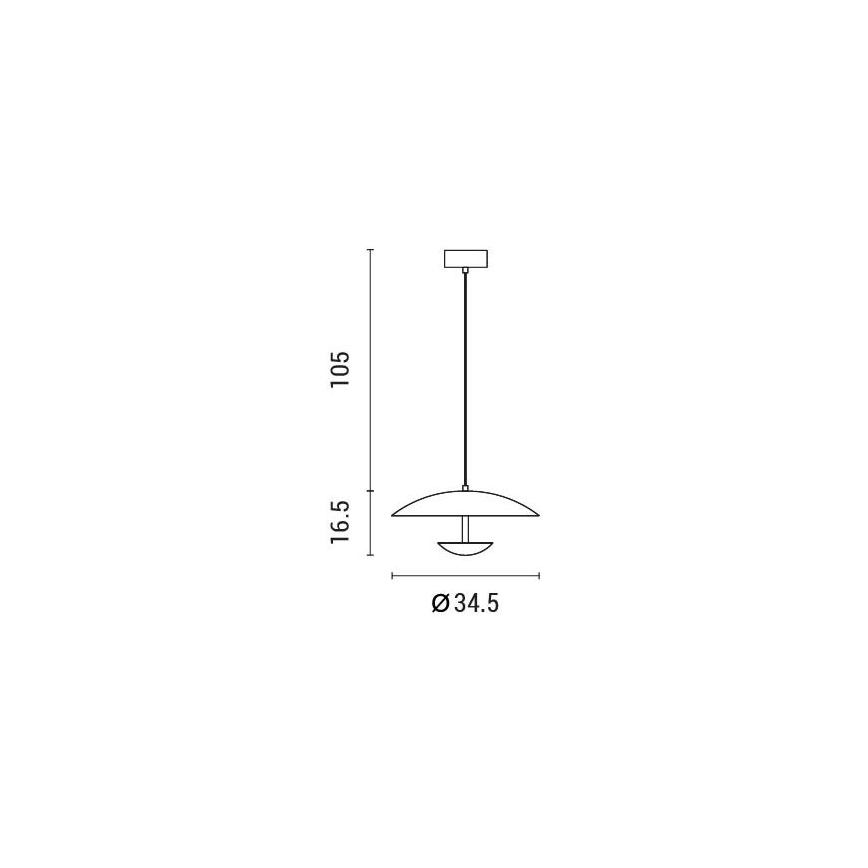LED-Hängeleuchte LED/7W/230V 3000K d 34,5 cm
