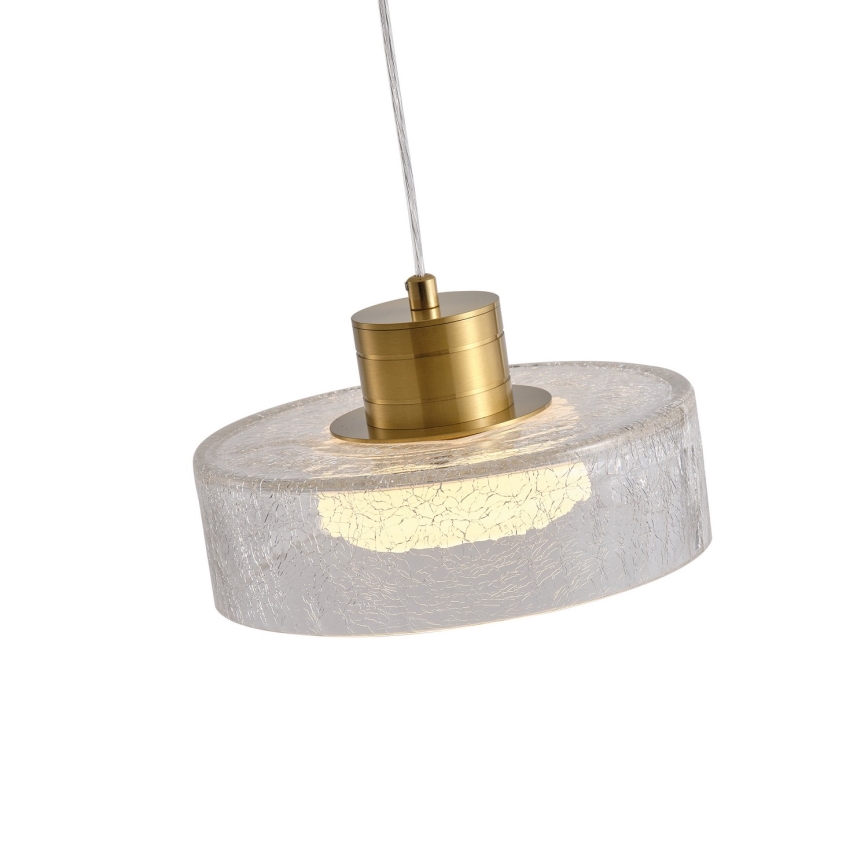 LED-Hängeleuchte LED/8W/230V 3000K golden/klar