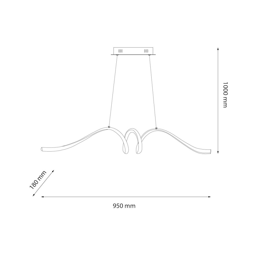 LED-Hängeleuchte LOOP LED/28W/230V schwarz