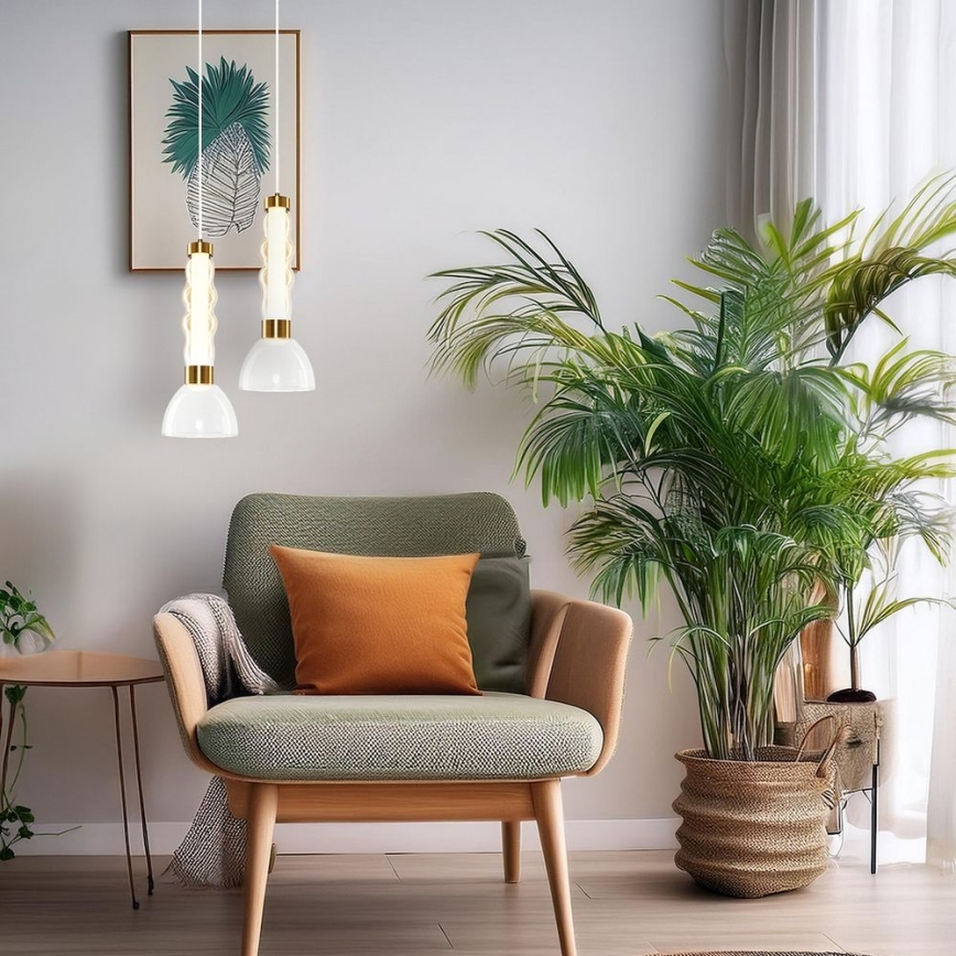 LED-Hängeleuchte LUCCO LED/13W/230V d 15 cm golden
