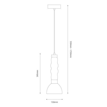LED-Hängeleuchte LUCCO LED/13W/230V d 15 cm golden