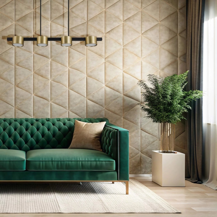 LED-Hängeleuchte MIRELLA 4xGX53/6W/230V golden/schwarz