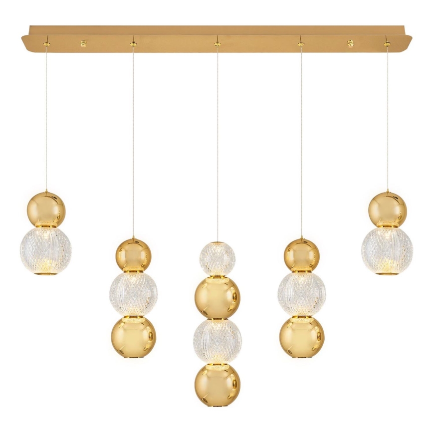 LED-Hängeleuchte mit Seilaufhängung CREMONA LED/27W/230V 3000K goldfarben