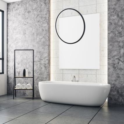 LED-Hängeleuchte mit Seilaufhängung SATURNO LED/28W/230V Ø 50 cm IP44 schwarz