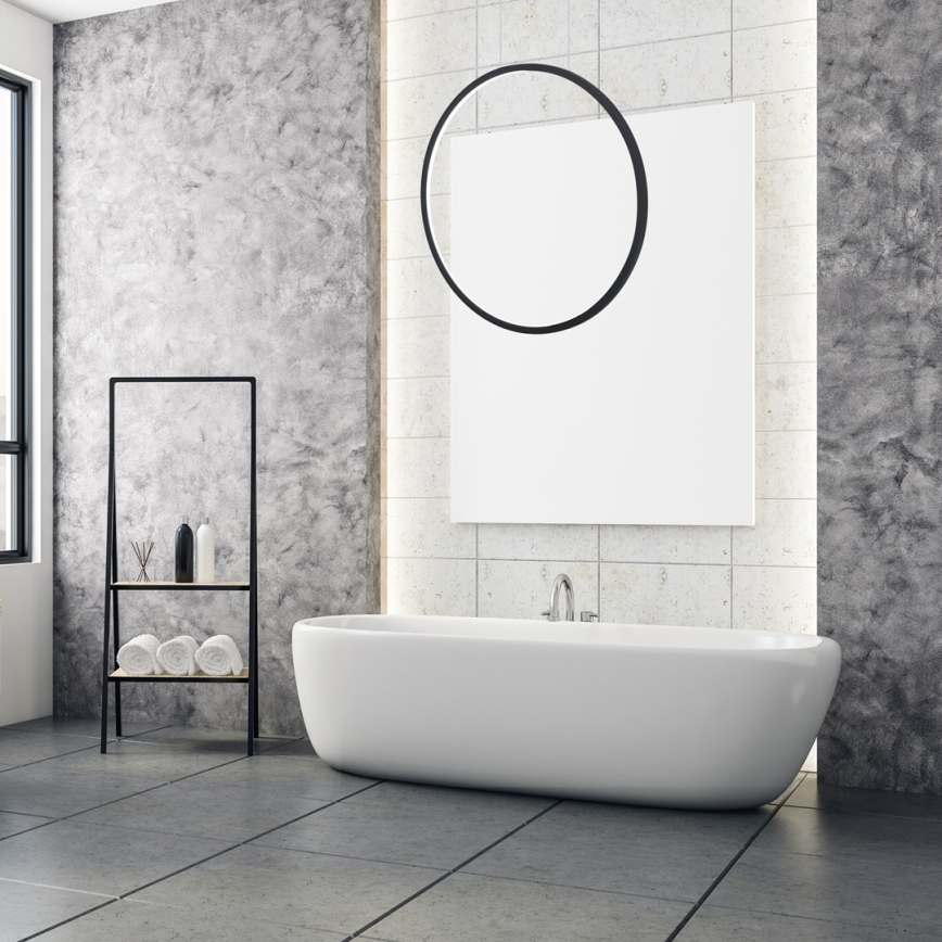 LED-Hängeleuchte mit Seilaufhängung SATURNO LED/28W/230V Ø 50 cm IP44 schwarz