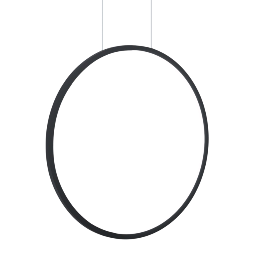 LED-Hängeleuchte mit Seilaufhängung SATURNO LED/28W/230V Ø 50 cm IP44 schwarz