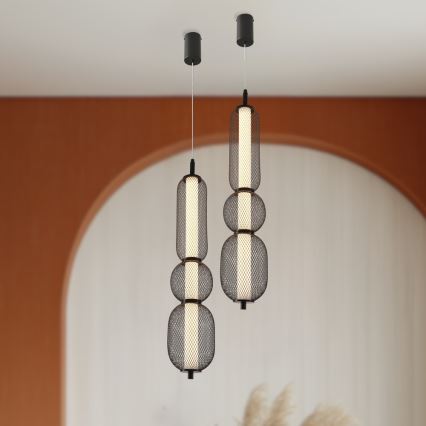 LED Hängeleuchte PUMA LED/15W/230V Ø 14 cm schwarz