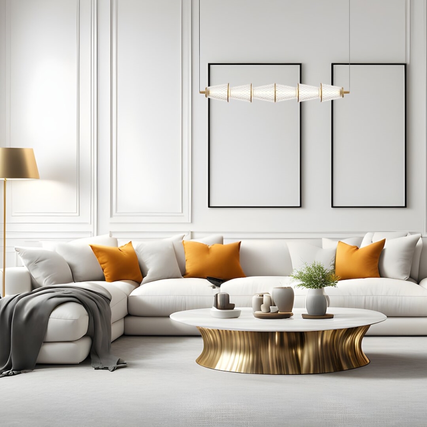 LED-Hängeleuchte SANSA LED/11W/230V golden/klar