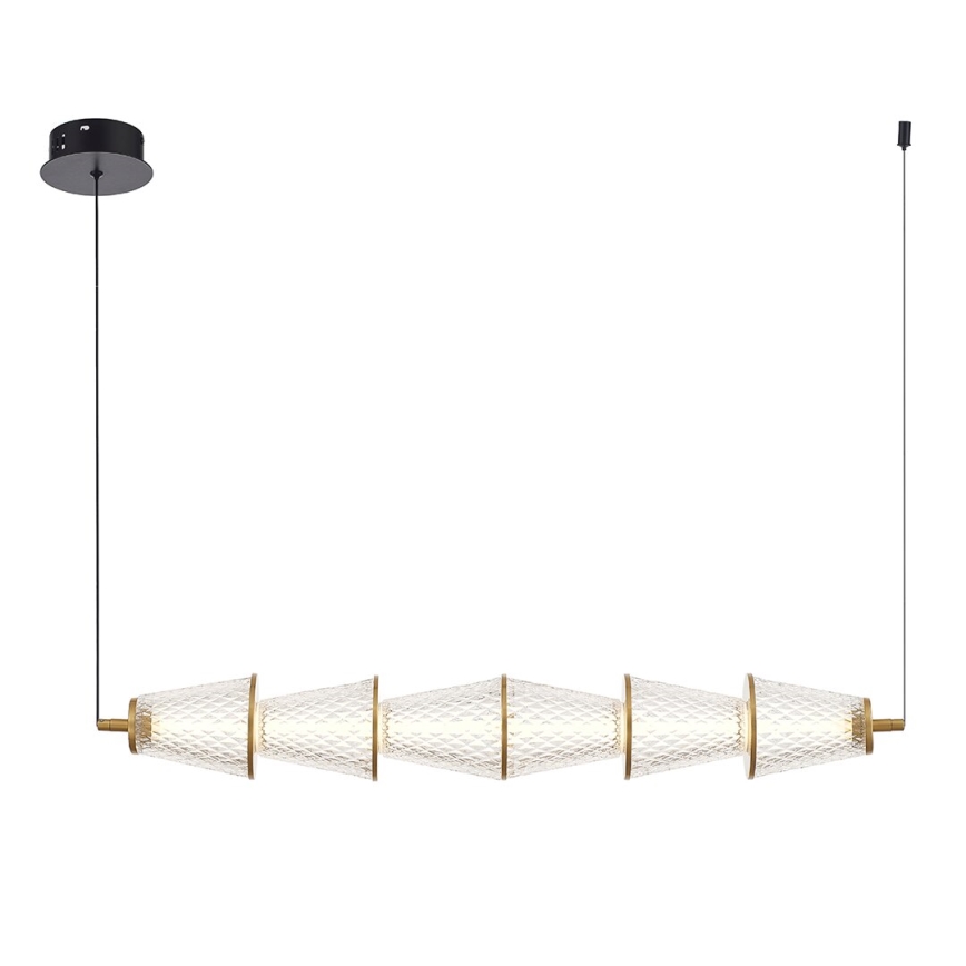 LED-Hängeleuchte SANSA LED/11W/230V golden/klar