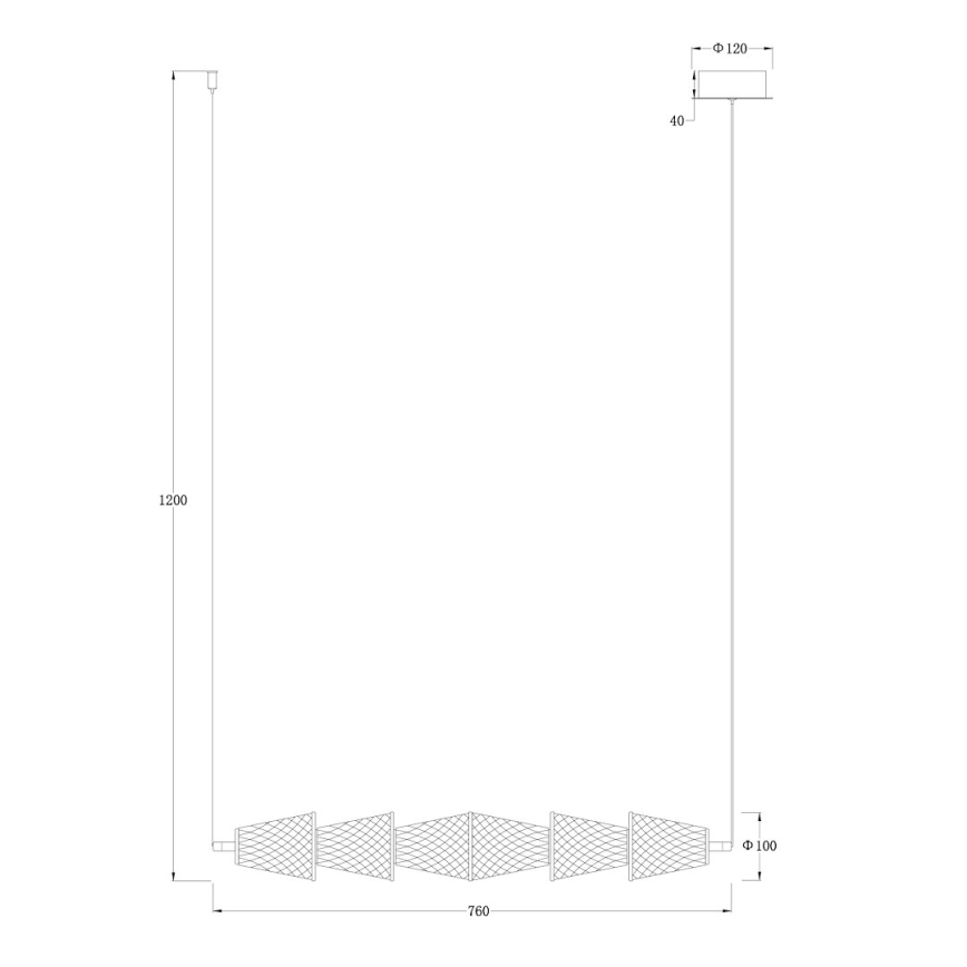 LED-Hängeleuchte SANSA LED/11W/230V golden/klar