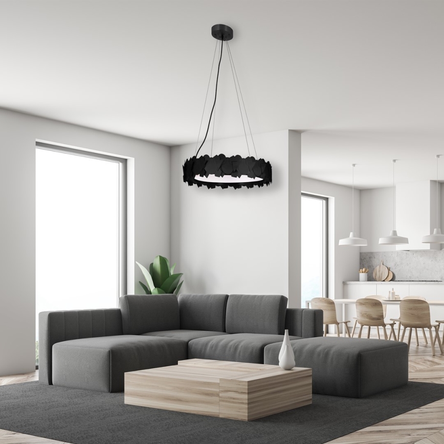 LED-Hängeleuchte SOHO LED/24W/230V mit Kabelaufhängung, schwarz