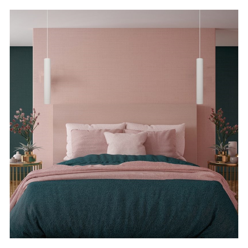LED Hängeleuchte TUBA 1xGU10/4,8W/230V weiß