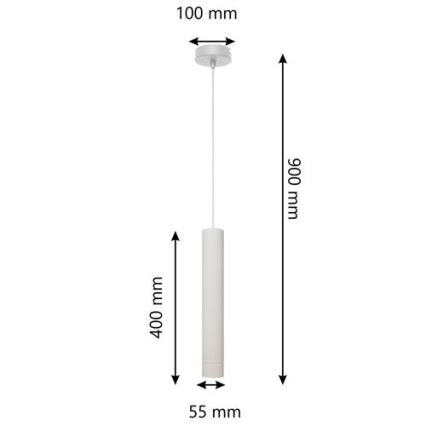 LED Hängeleuchte TUBA 1xGU10/4,8W/230V weiß