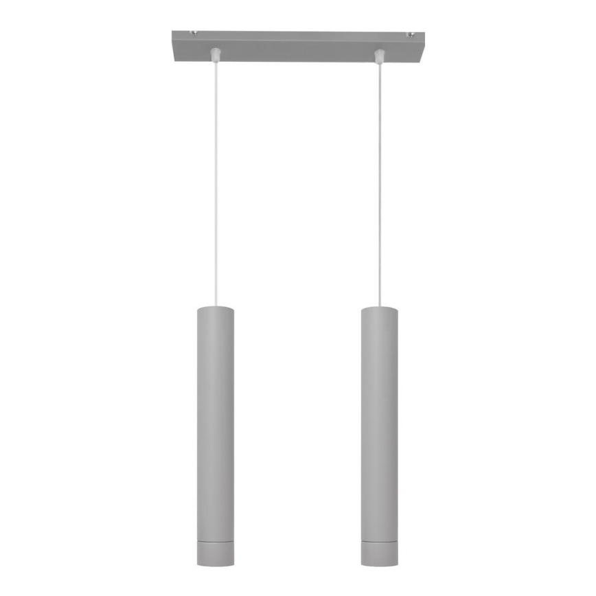 LED Hängeleuchte TUBA 2xGU10/4,8W/230V grau