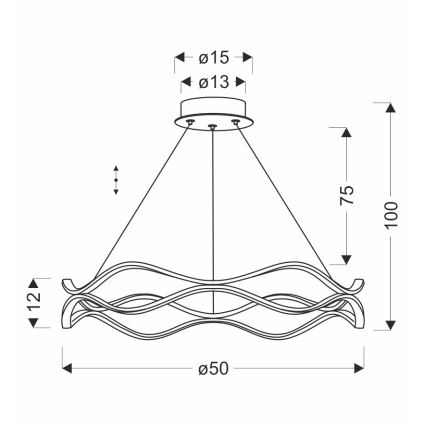 LED Hängeleuchte VAVE LED/28W/230V roségold
