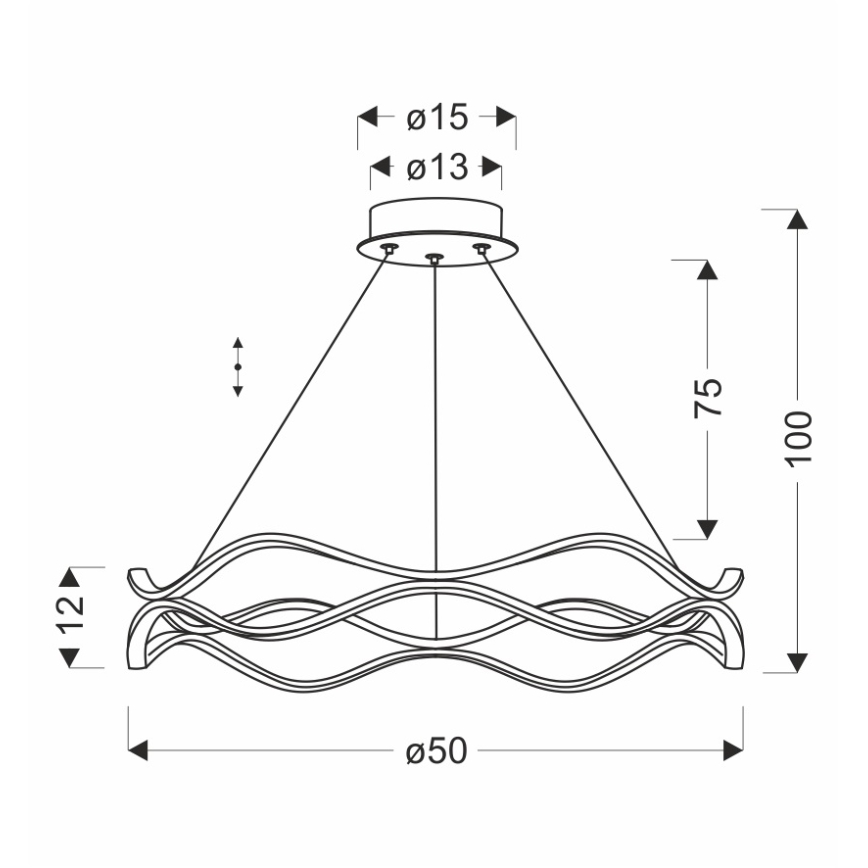 LED Hängeleuchte VAVE LED/28W/230V roségold