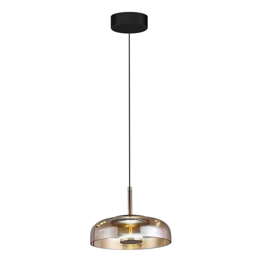 LED-Hängeleuchte VETRO LED/6W/230V d 23 cm beige/schwarz