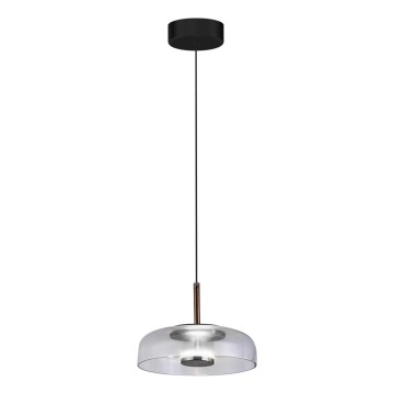 LED-Hängeleuchte VETRO LED/6W/230V d 23 cm grau/schwarz