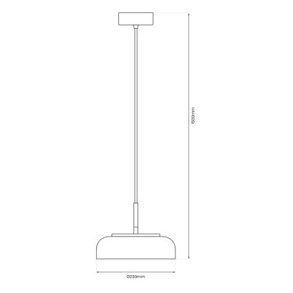 LED-Hängeleuchte VETRO LED/6W/230V d 23 cm grau/schwarz