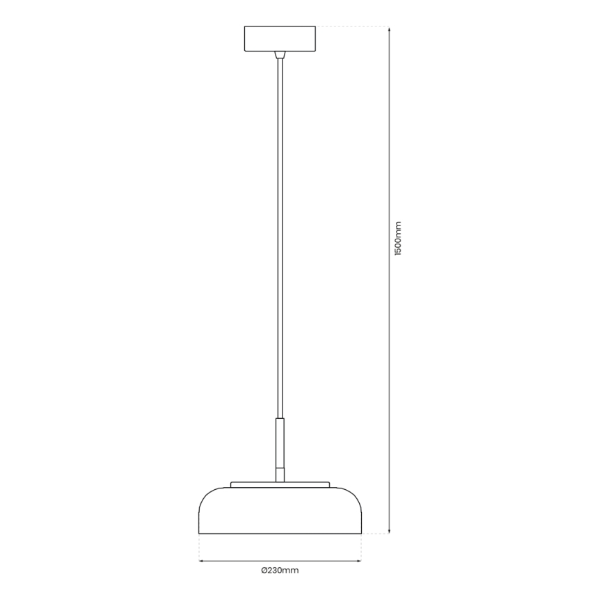 LED-Hängeleuchte VETRO LED/6W/230V d 23 cm grau/schwarz