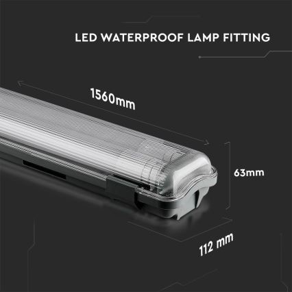 LED-Hochleistungs-Leuchtstofflampe T8 2xG13/22W/230V IP65 4000K 156 cm
