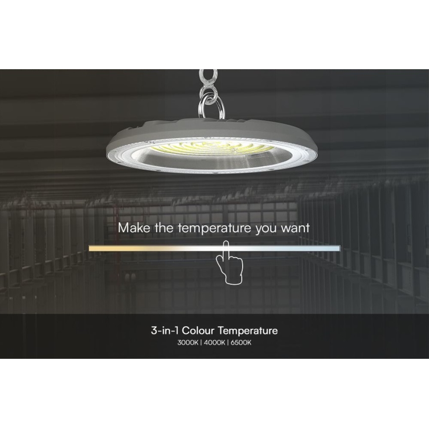 LED-Hochleistungsleuchte High Bay LED/100W/230V 3000/4000/6500K IP65 ø 23,5 cm