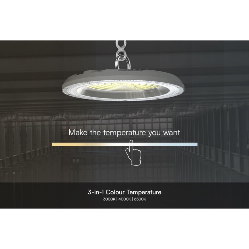 LED-Hochleistungsleuchte High Bay LED/150W/230V 3000/4000/6500K IP65 ø 27,7 cm