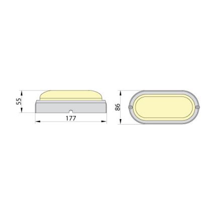 LED-Industrie-Deckenleuchte FIDO LED/12W/230V IP65