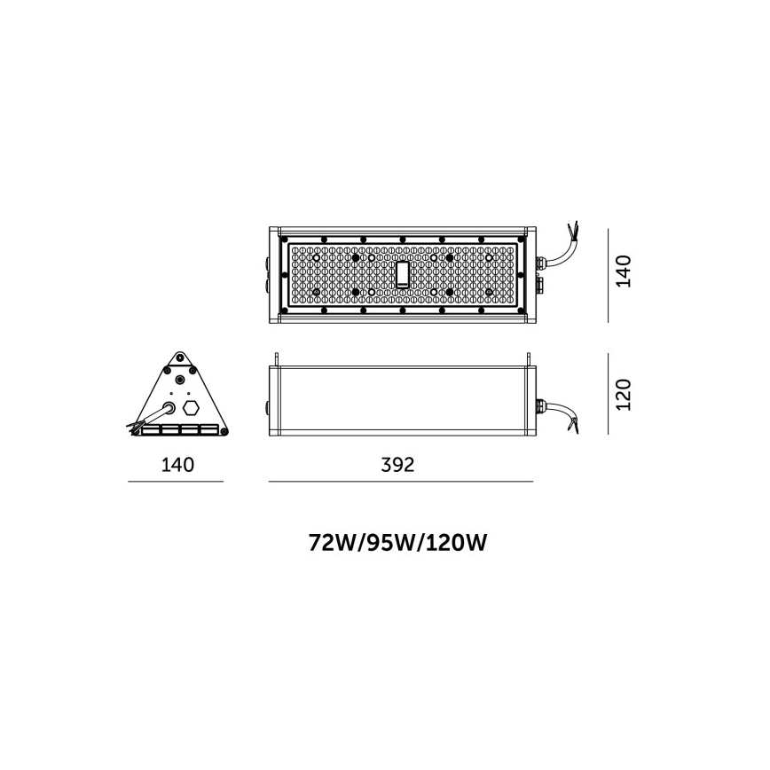 Dimmbare LED-Industrie-Highbay-Leuchte NICO HIGHBAY LED/72/95/120W/230V 3000/4000/6000K IP65
