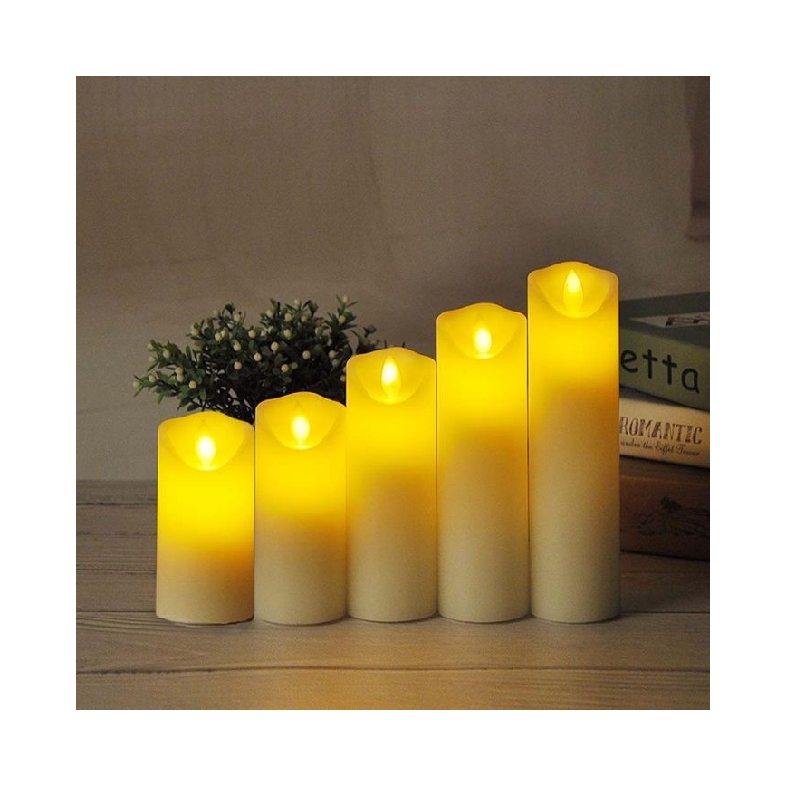 LED-Kerze LED/2xAA warmweiβ 12,5 cm