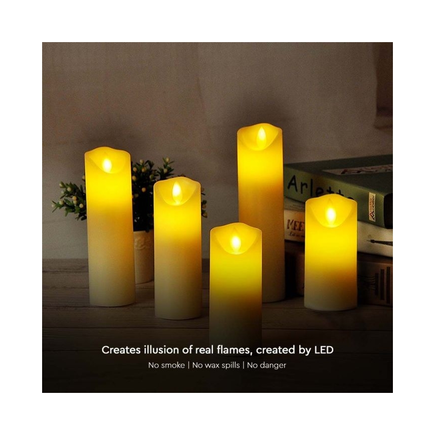 LED-Kerze LED/2xAA warmweiβ 12,5 cm
