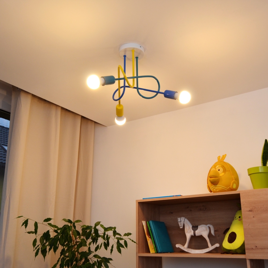 LED Kinder-Deckenleuchte OXFORD 3xE27/15W/230V
