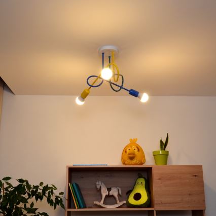 LED Kinder-Deckenleuchte OXFORD 3xE27/15W/230V