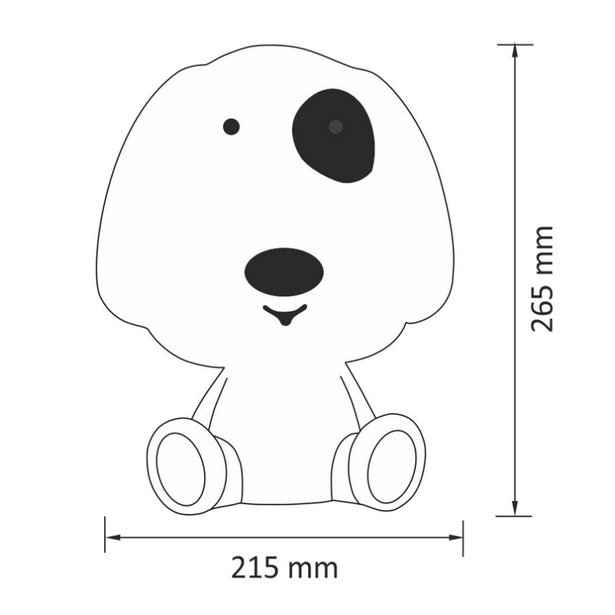LED Kinder Nachtlämpchen LED/2,5W Hund