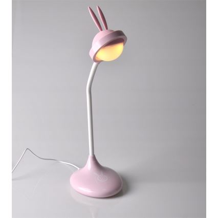 LED Kinder-Touch-Lampe RABBIT LED/0,4W/5V 3000/6500K rosa + USB