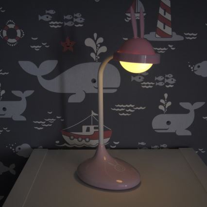 LED Kinder-Touch-Lampe RABBIT LED/0,4W/5V 3000/6500K rosa + USB