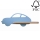 LED-Kinder-Wandleuchte mit Ablage CAR LED/5W/230V blau/Holz