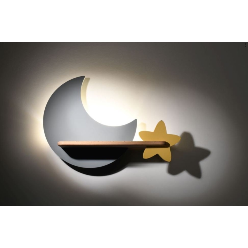 LED Kinder-Wandleuchte mit Ablage MOON LED/5W/230V,
