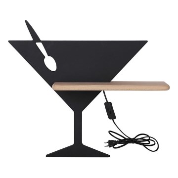 LED-Kinder-Wandleuchte mit Ablage PICCOLO LED/4W/230V schwarz/Holz