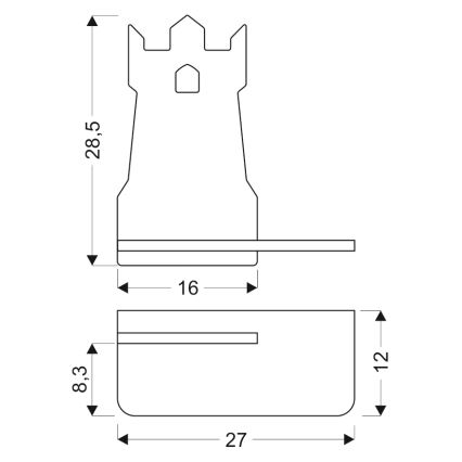 LED-Kinder-Wandleuchte mit Ablage TOWER LED/4W/230V schwarz/Holz