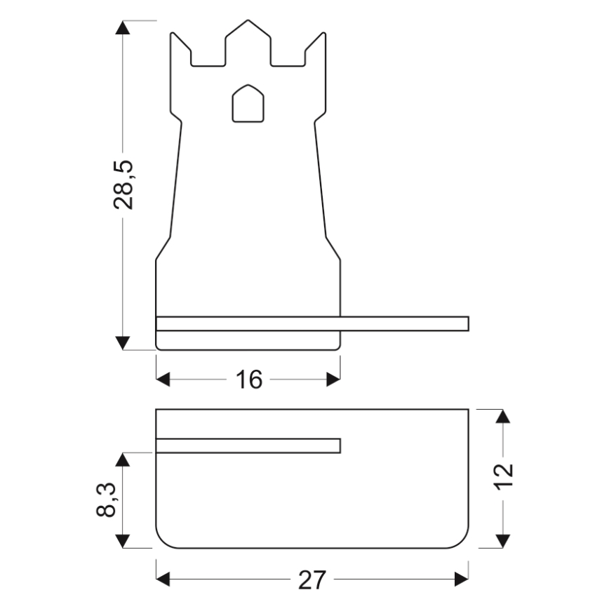 LED-Kinder-Wandleuchte mit Ablage TOWER LED/4W/230V schwarz/Holz