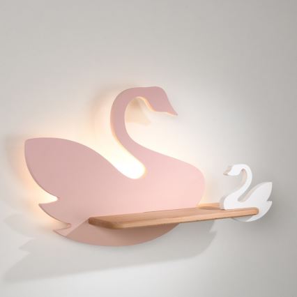 LED-Kinder-Wandleuchte mit Regal SWAN LED/5W/230V